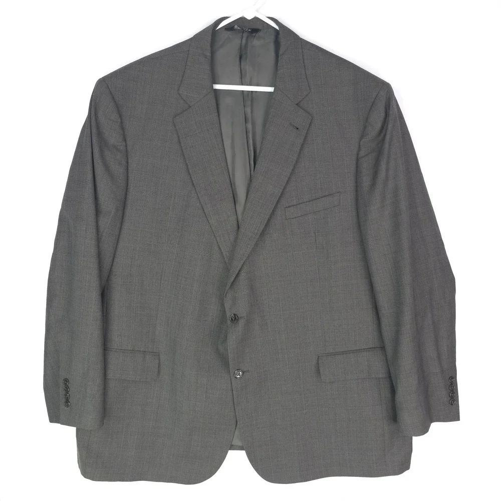 Jos. A. Bank Mens 54L Gray Glen Plaid Two Button Blazer Sport Coat Single Vent